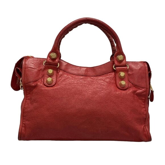 Auth BALENCIAGA The Giant City 173084 Red Leather - Handbag - Picture 2 of 16